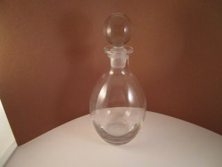 Vintage Clear Glass Apothecary Bottle Decanter Plain Ball Stopper