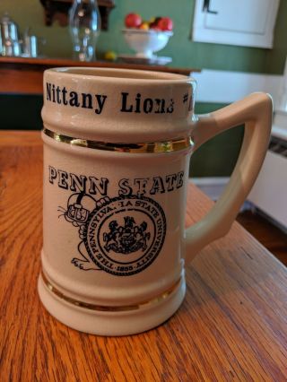 Vintage 1978 Ceramic Penn State Nittany Lions Undefeated Season Stein Mug