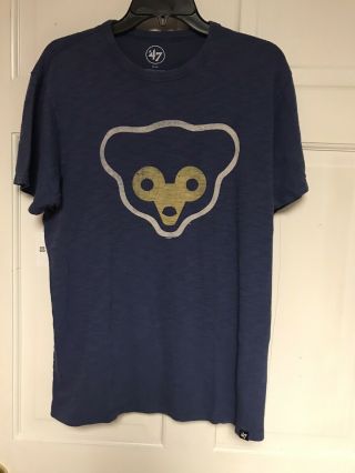 ‘47 Brand Chicago Cubs Vintage Logo T - Shirt,  Mens M,  Blue