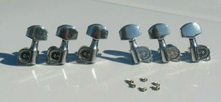 Vintage Schaller 3x3 Chrome Tuners Made In W.  Germany Sg Les Paul