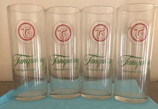4 Vintage Tanqueray Tom Collins / High Ball Glasses - Libbey -