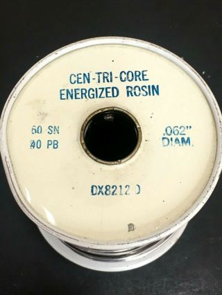 Alpha Solder 4 lbs Vintage Cen - Tri - Core Energized Rosin.  062 Diam.  60 SN 40PB 3