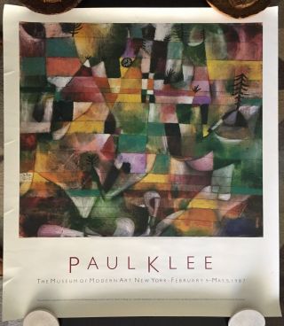 Vintage 1987 Paul Klee Exhibit Poster From Museum Of Modern Art In York