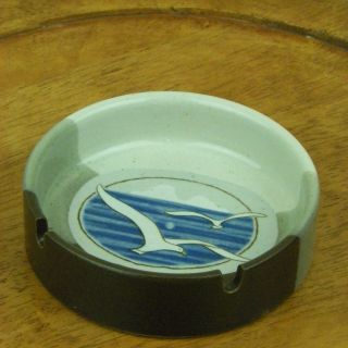 Vintage Otagiri Ash Tray Sea Gulls Ocean Ceramic 4 1/2 " Japan