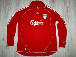 Authentic Vintage Adidas Liverpool Long Sleeve 2006 Red Home Shirt Size 2xl