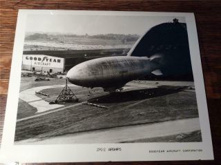 Vintage Wwii Goodyear Corp.  U S Navy Zpg - 2 Airship Blimp 8 X 10 Photograph 1 Nr