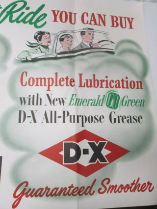 Vintage D - X Emerald Green All Purpose Grease Advertising Sunray Oil Company 1958 2
