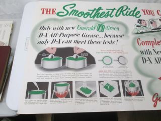 Vintage D - X Emerald Green All Purpose Grease Advertising Sunray Oil Company 1958 3