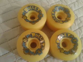 Vintage Nos Santa Cruz Bullet Speed Wheels Skateboard Wheels 63mm 92a - Yellow