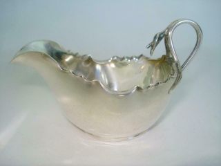 Antique English Art Nouveau Sterling Silver Creamer Jug J Dixon 1896 Calla Lily