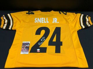 Benny Snell Jr.  Pittsburgh Steelers Signed Custom Gold Jersey Jsa Witcoa,  Holo