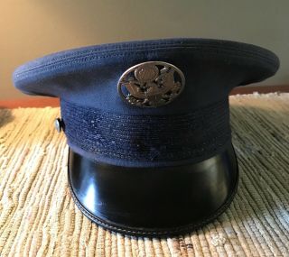 Vietnam War Vintage Us Air Force Officer Dress Visor Hat 71/4 "