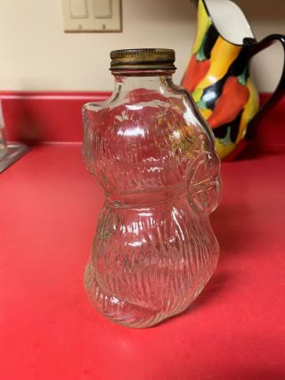 VINTAGE Grapette Soda CAT Glass Bottle Bank with Metal Lid Coin Slot 2