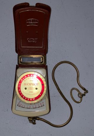 Vintage Zeiss Ikon Ikophot Light Meter With Leather Case Quality
