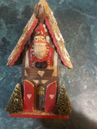 Vintage Ornament Pam Schifferl Midwest Of Cannon Falls Santa In House Ornament