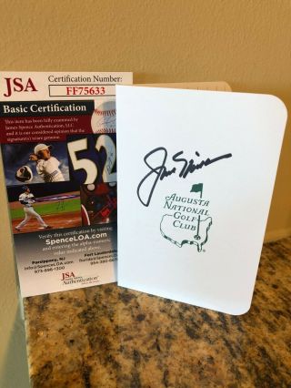 Jack Nicklaus Signed Masters Augusta Golf Scorecard Autograph Hof Jsa Real