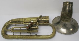 Reynolds Three - Valve Vintage Euphonium Baritone Horn Sn 78463 | Parts & Repair
