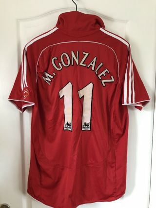 Vtg Adidas Liverpool Fc Football Shirt Soccer Jersey Large L Gonzalez