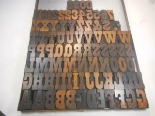Printing Letterpress Printer Block Antique Wood Alphabet Aldine Font Unmarked 3