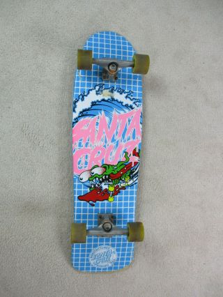 Santa Cruz Skateboard Slasher Sword Monster Bullet Trucks Blue Pink Skater 90s