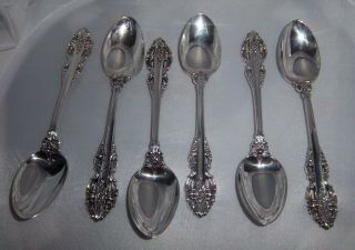 6 Reed Barton El Greco Sterling Silver Teaspoon Tea Spoon No Monogram 6 "
