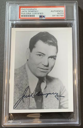 Jack Dempsey (died 1983) Hof Psa/dna Autographed Auto Photo Boxing Champion