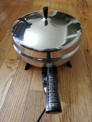 Vtg Farberware Electric 12 " Fry Pan Skillet Model 310 - B W/domed Lid & Cord