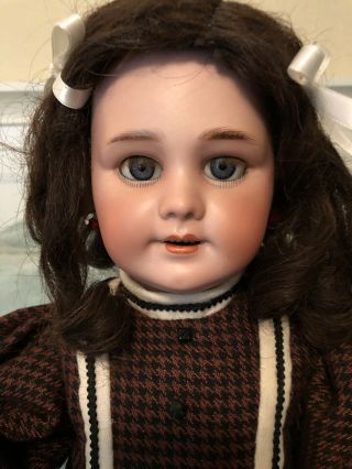 Lovely 22 " Antique Doll Marked Dep 10,  French Bisque Head By Jumeau