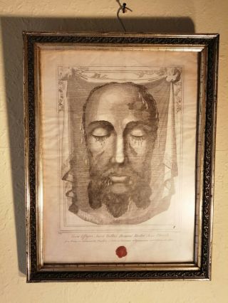 Antique Relic Holy Face Of Jesus On Veronca 