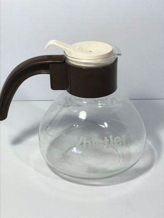 Vintage Gemco The Whistler 8 Cup Stovetop Glass Coffee Tea Pot Carafe