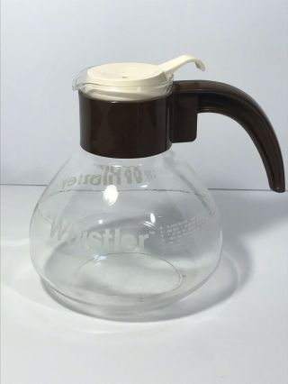 Vintage Gemco The Whistler 8 Cup Stovetop Glass Coffee Tea Pot Carafe 3