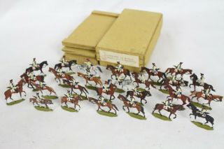 26 Vintage Tin Flats Zinnfiguren Lead War Scholtz Soldier German Horses Folk Art