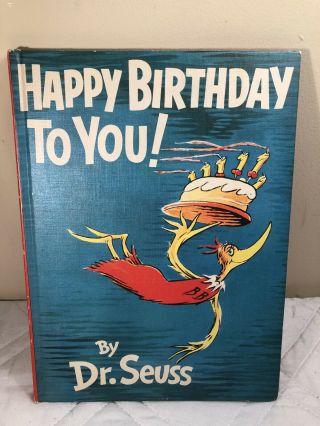 Vintage 1959 Dr Seuss Happy Birthday To You Hardcover 1st Edition