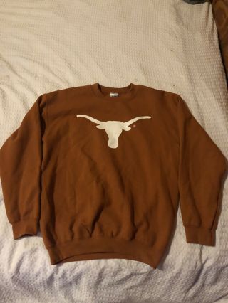 Vintage Vtg University Of Texas Longhorns Crewneck Sweatshirt Size Medium