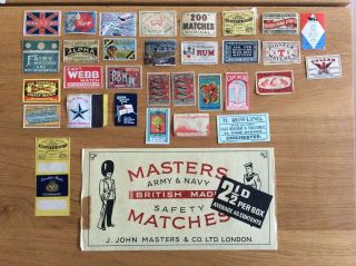 Vintage Matchbox Labels - Various British Labels (s),