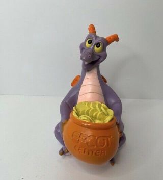 Vtg 1982 Disney Epcot - Figment The Dragon - Collectible Pot Of Gold - Piggy Bank