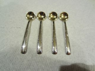 Gorham Camellia Sterling Salt Spoons (set Of 4) (2 3/4 ") No Mono