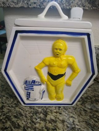 Vintage 1982 Sigma Star Wars Ceramic Cookie Jar - Darth Vader,  C - 3po,  And R2 - D2
