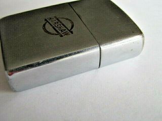 HARSHAW Zippo Lighter - Brushed Chrome 1950 ' s - See Desc & Photos 2