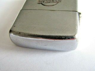 HARSHAW Zippo Lighter - Brushed Chrome 1950 ' s - See Desc & Photos 3