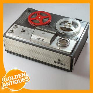 Old Vintage Grundig Licence Zk145 Portable Reel To Reel Tape Recorder Player