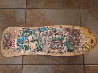 Santa Cruz Jeff Kendall Vintage 1986 Graffiti Street Skate Deck.  Jim Phillips