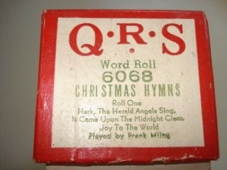 Vintage Q R S Christmas Hymns Piano Roll 6068
