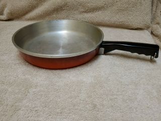 Vtg Red/orange Club Aluminum Cookware 6 " Skillet Frying Sauté Pan Pot Heat Ring