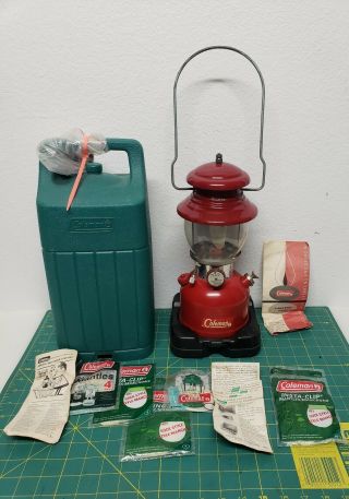 Coleman Red Lantern 200a Green Teal Case And Accessories 202 242 286 288