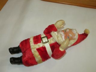 Vintage Christmas SANTA CLAUS Doll Plush Toy Figure Rubber Face Hands (S289) 3