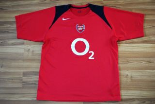 Arsenal London Training Football Shirt Jersey Nike Size Adult Large O2 Red T90