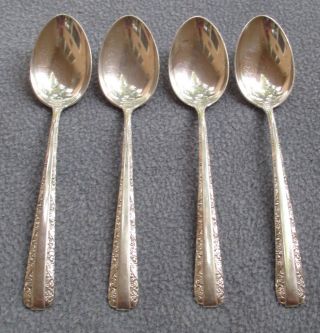 Set Of Four Towle Candlelight Sterling Silver Teaspoons