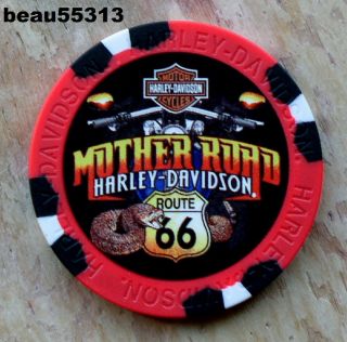 Harley Davidson " Mother Road Route 66 " Kingman Arizona Dealer Poker Chip