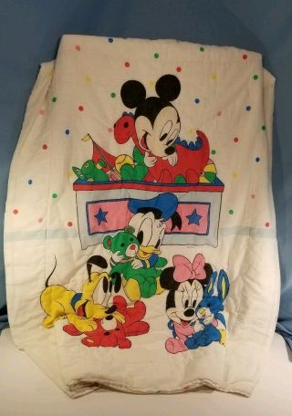 Dundee Vintage Disney Baby Mickey Mouse Minnie Crib Blanket 43”x 33”